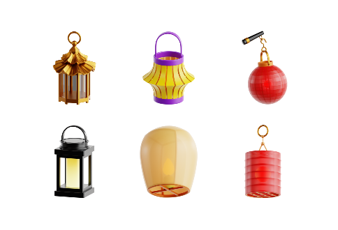 Asian Lantern Large Set Preview