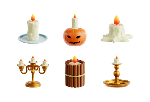 Autumn Candle Large Set Preview