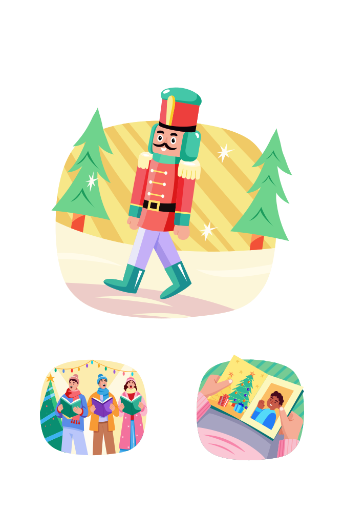 Christmas Illustration Art Set  Large Set Preview