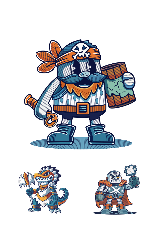 Comic Figures Illustration Set  Large Set Preview