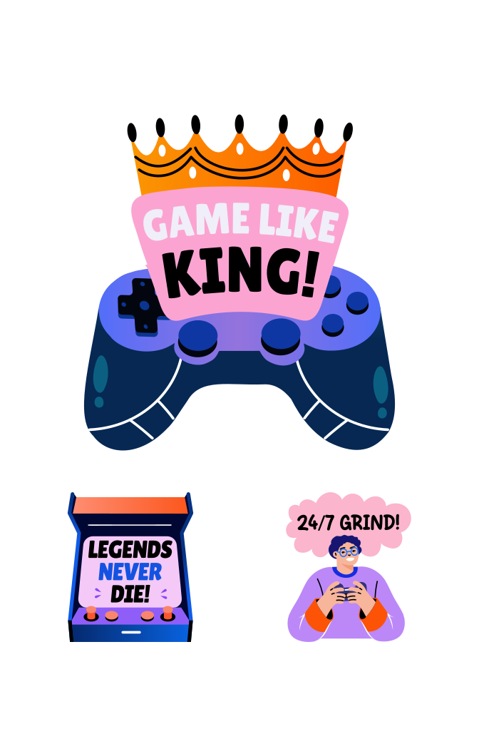 Gaming Stickers Set Large Set Preview