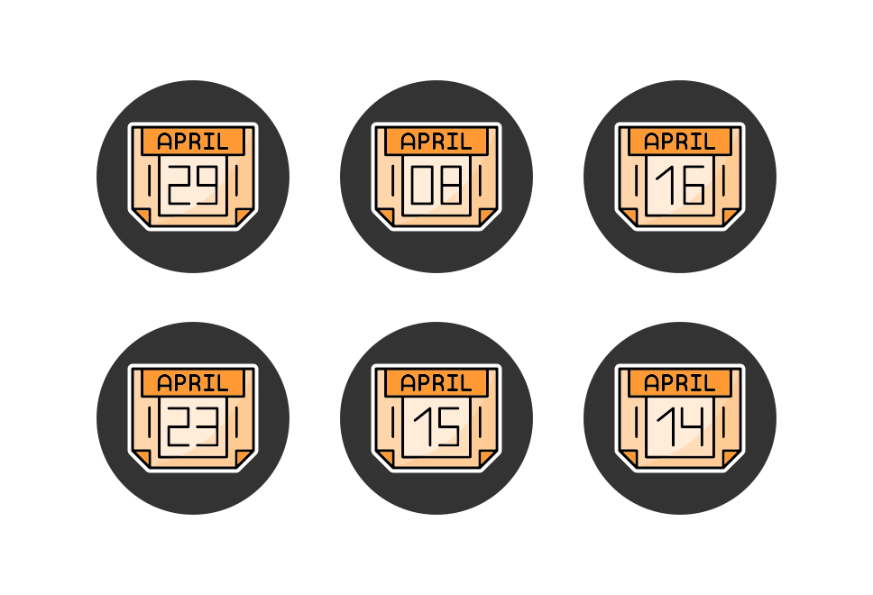 April Month Large Set Preview