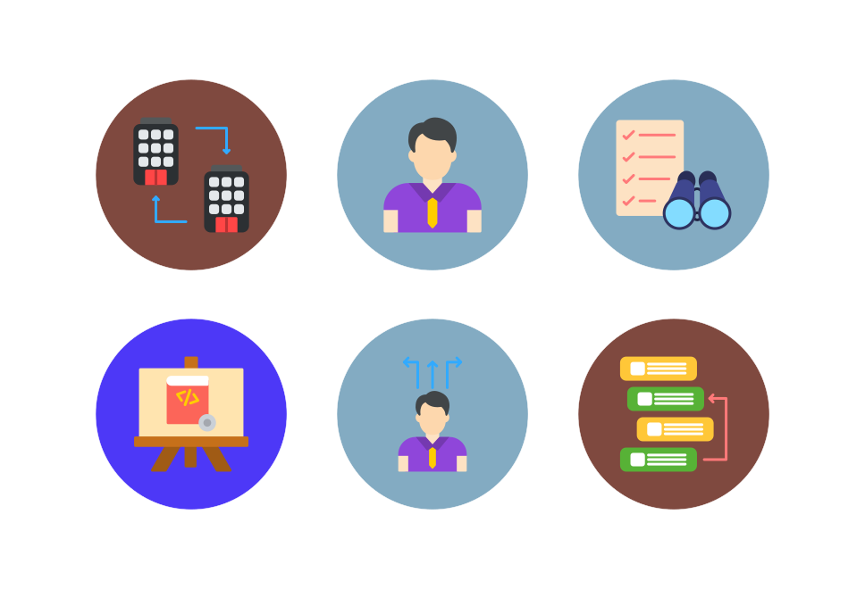 Business Methodology Flat Circle Icons set preview image