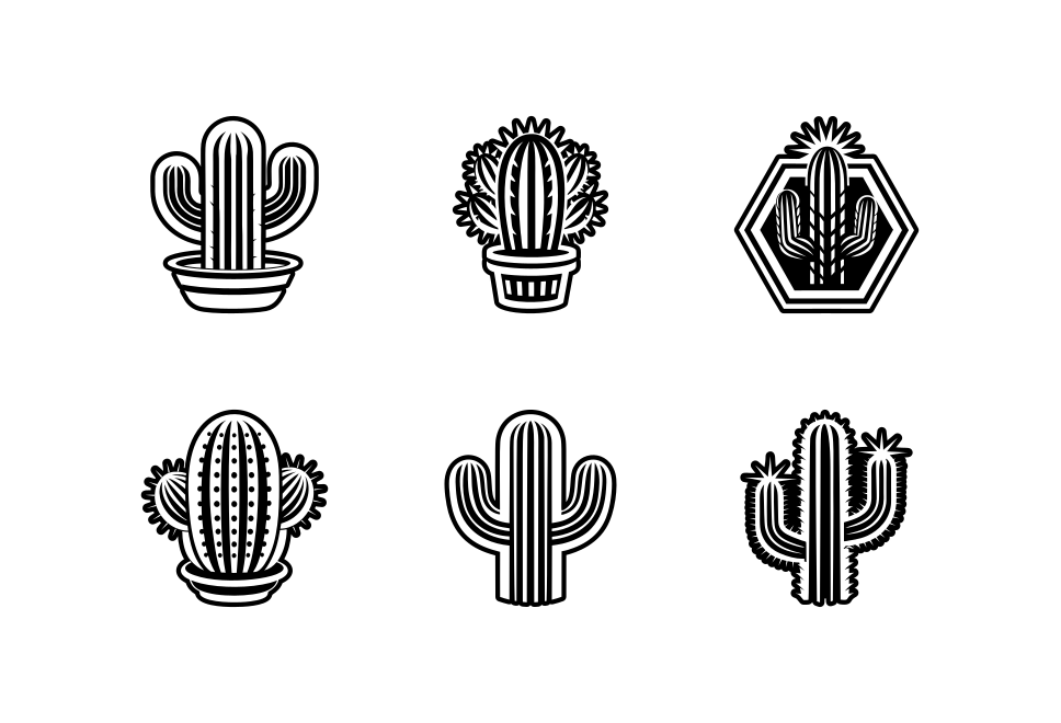 Cactus Logo Art Set Large Set Preview
