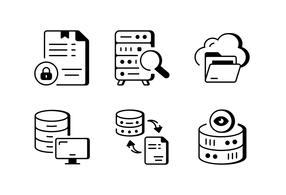 Data Icons Art Set  Large Set Preview