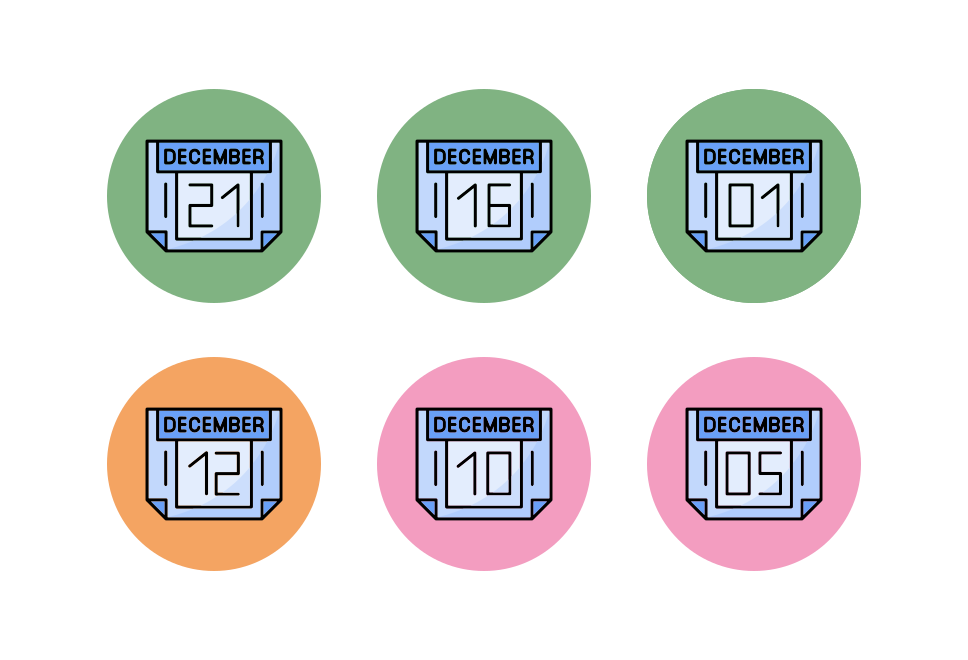 December Month Large Set Preview