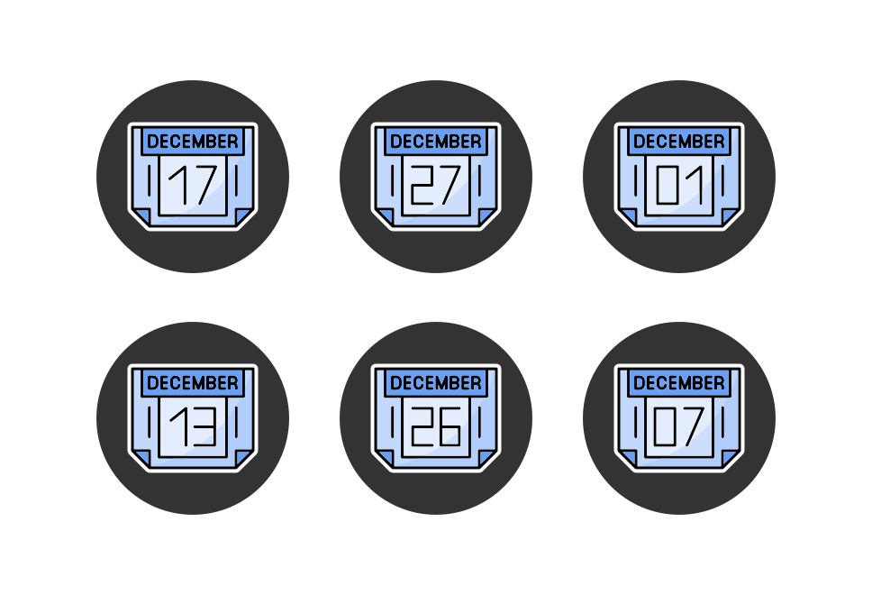 December Month Large Set Preview