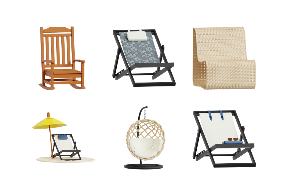 Deck Chair and Relaxation Pack Large Set Preview