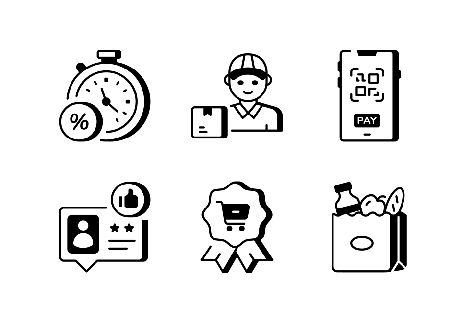 Ecommerce Icons Art Set  Large Set Preview