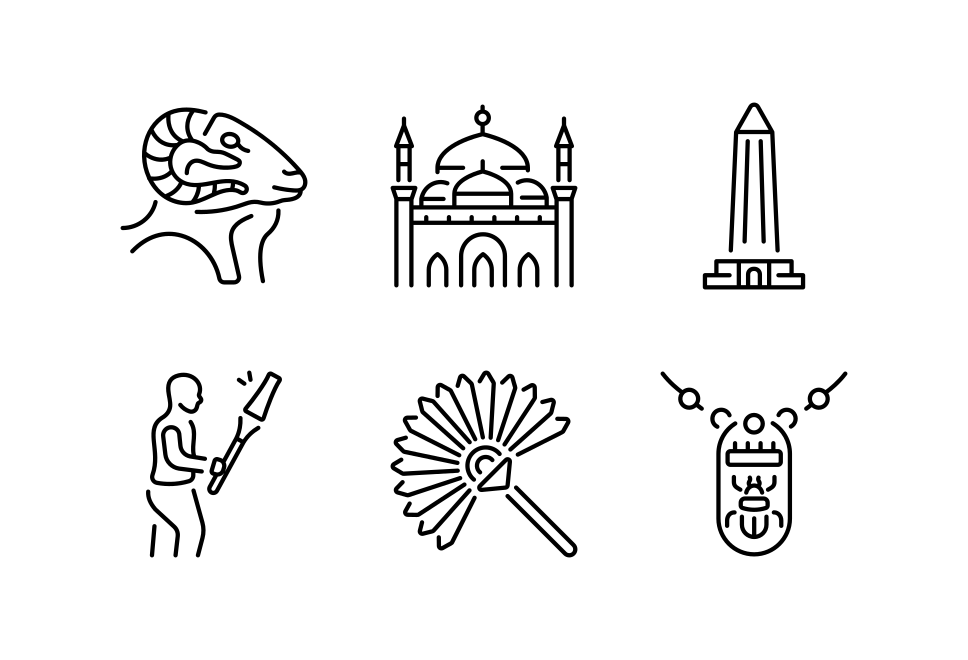 Egypt Icon Art Set  Large Set Preview