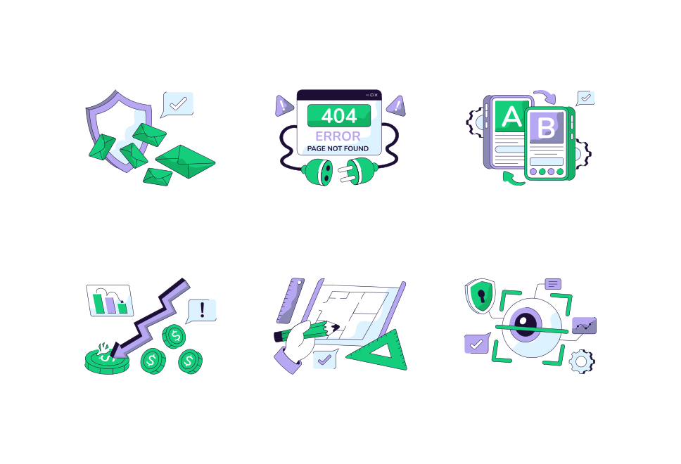 Flat line concept illustrations Large Set Preview