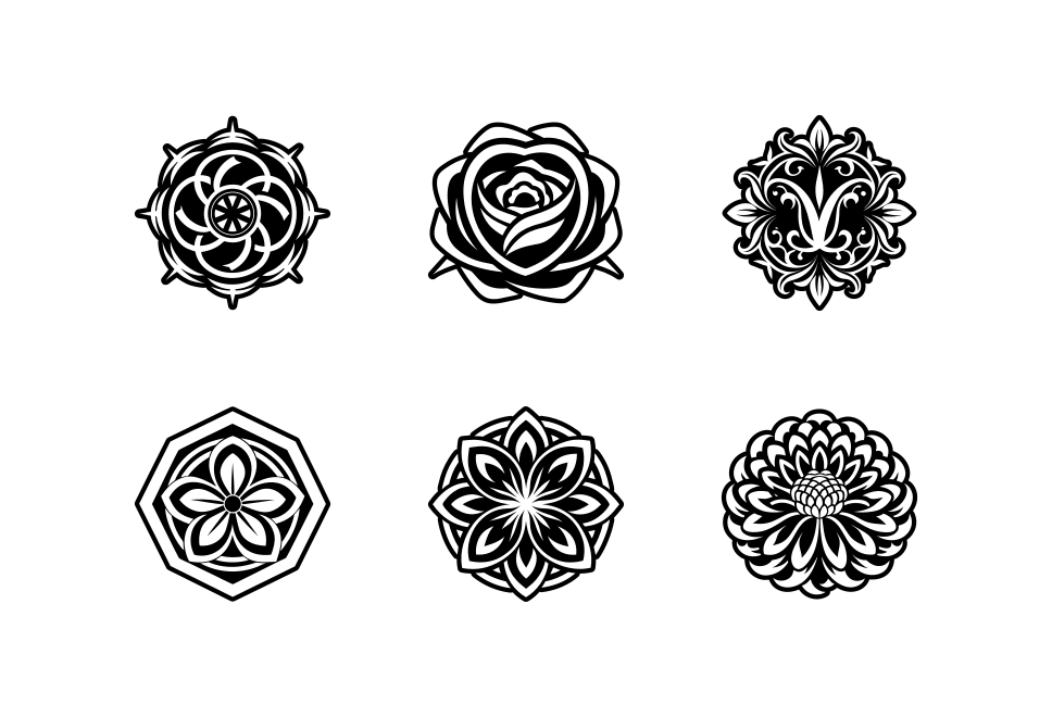 Floral Logo Art Set Large Set Preview
