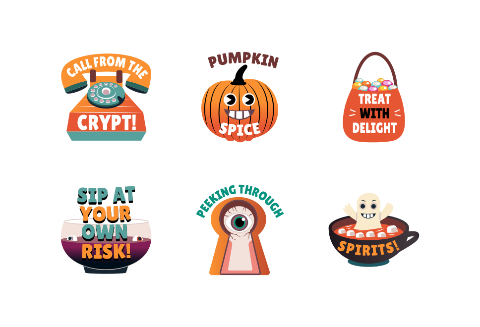 Halloween Stickers Collection Large Set Preview