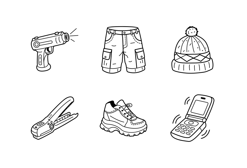 Hand Drawn Y2k Vector Doodle set preview image