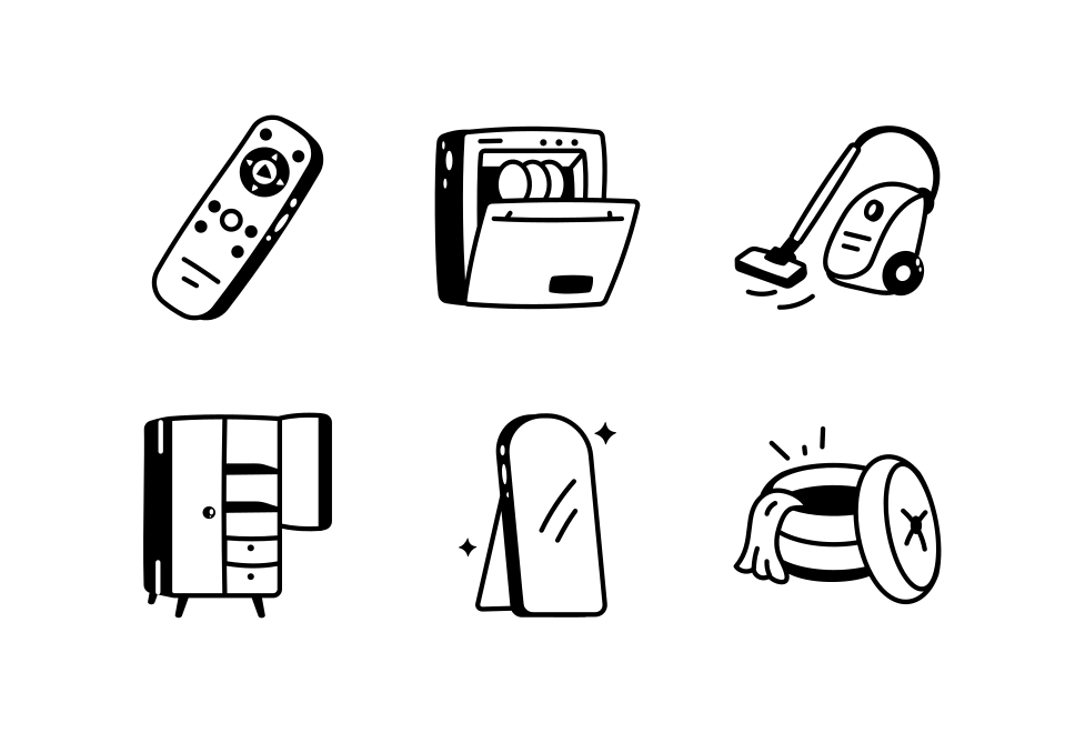 House Doodle Icon Set  Large Set Preview