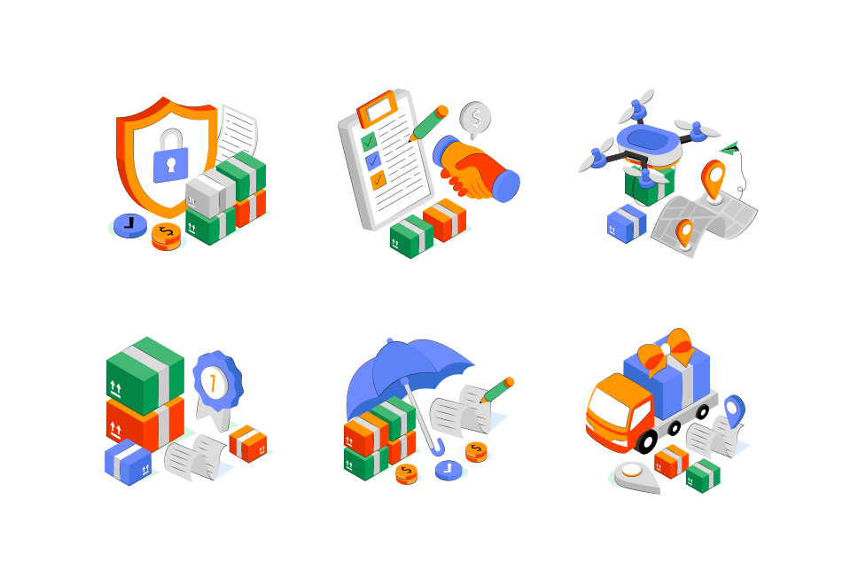 Logistic and Delivery Large Set Preview