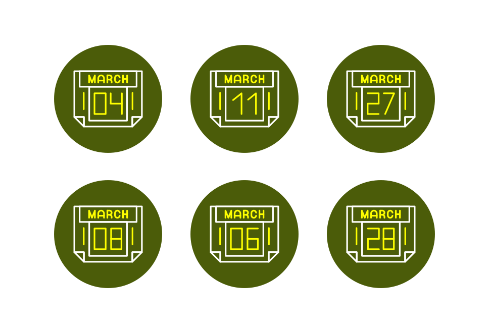 March Month Large Set Preview