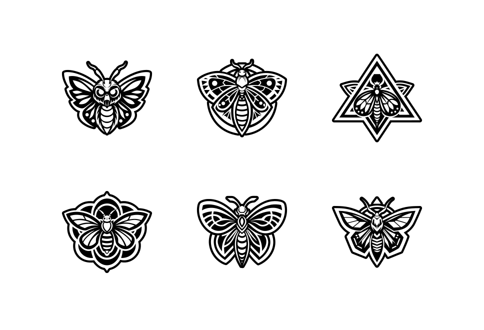 Moth Logo Art Set Large Set Preview