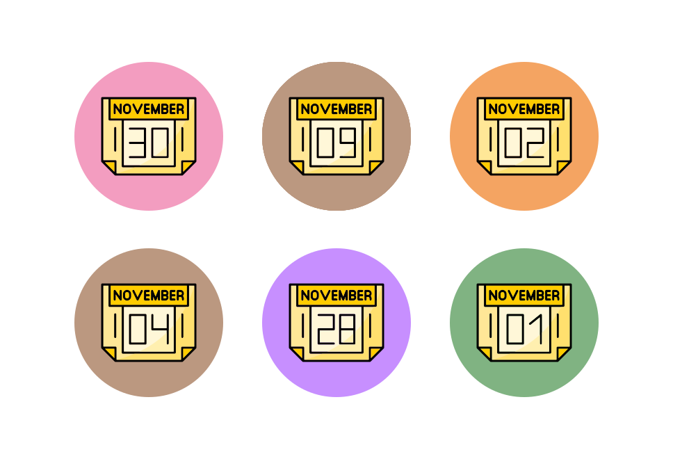 November Month Large Set Preview