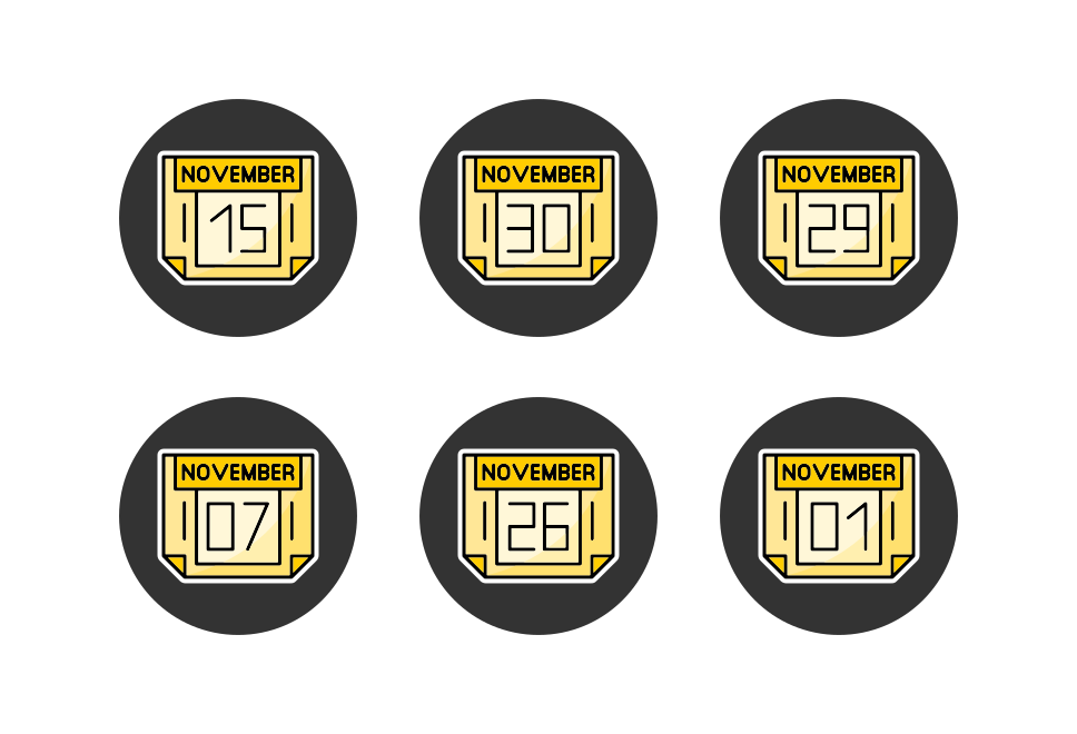 November Month Large Set Preview