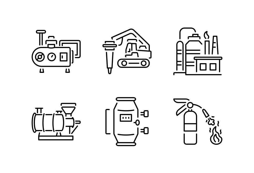 Oil Industry Icon Set  Large Set Preview