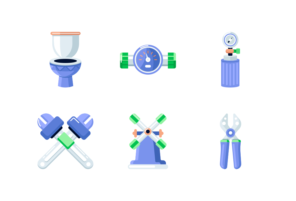 Plumbing Icon Art Set  Large Set Preview