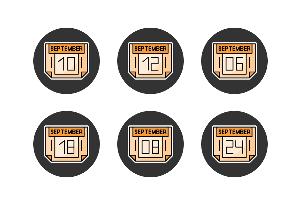 September Month Large Set Preview