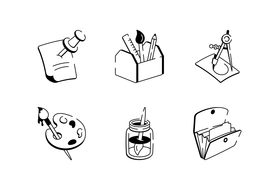 Stationery Tools Drawing Art Set  Large Set Preview