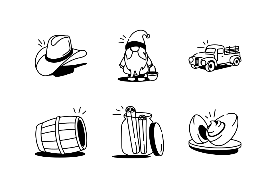 Thanksgiving Drawings Art Set  Large Set Preview