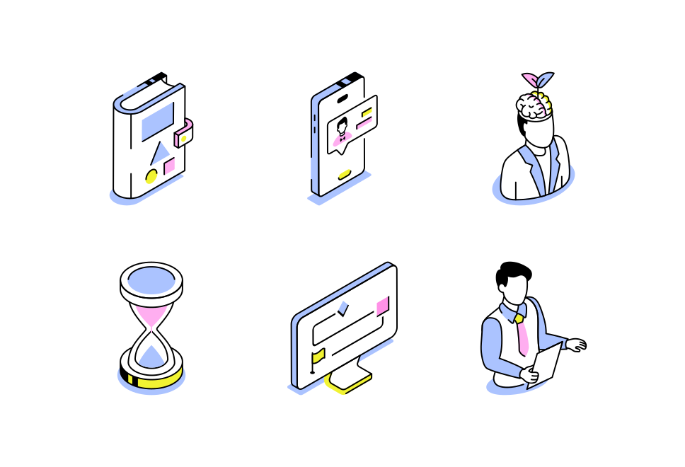 Work and Productivity Isometric Icons  Large Set Preview