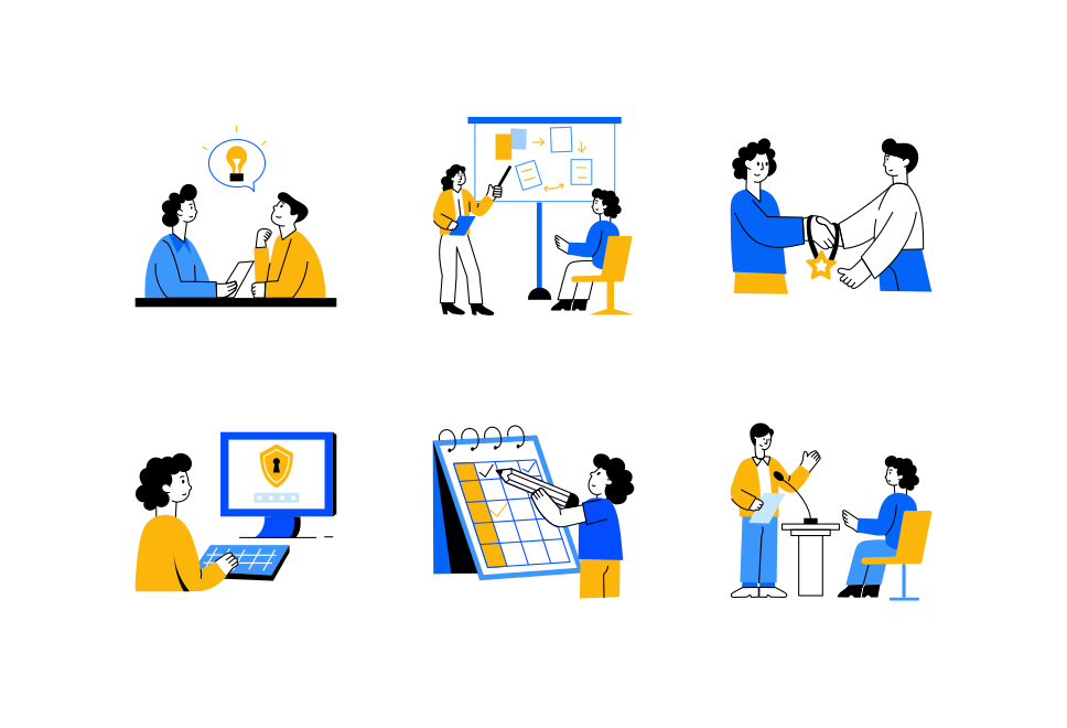 Workplace Illustrations Art Set Large Set Preview