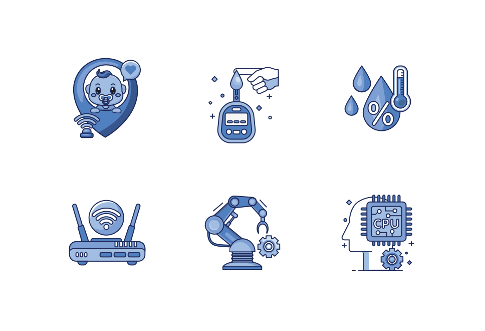 Internet of Thing Icon Pack Large Set Preview