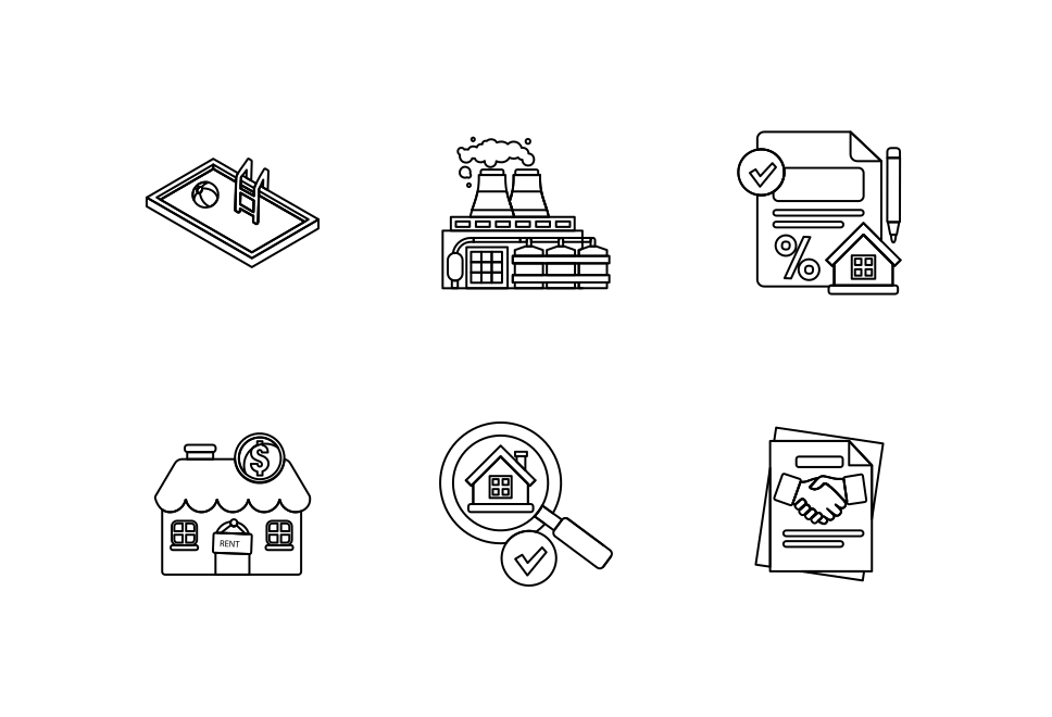 Real Estates Icon Pack Large Set Preview