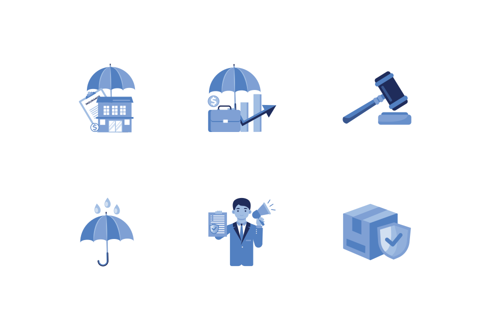 Insurance Services Icon Pack Large Set Preview