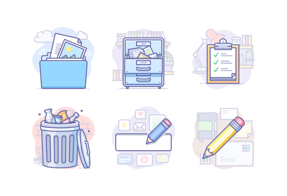 Office and Documents Large Set Preview