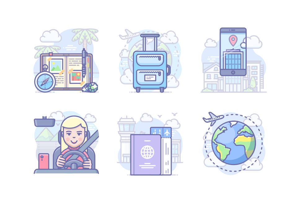 Maps and Travel Large Set Preview