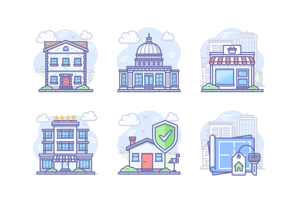 Buildings Large Set Preview