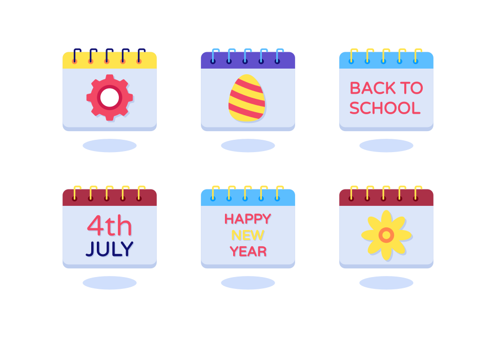 Calendar and Date Large Set Preview