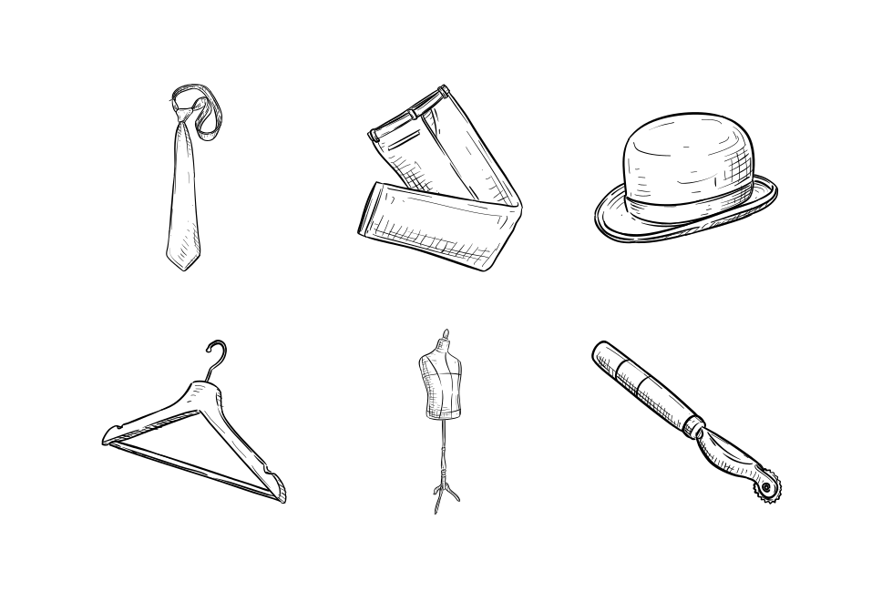 tailor handdrawn collection Large Set Preview