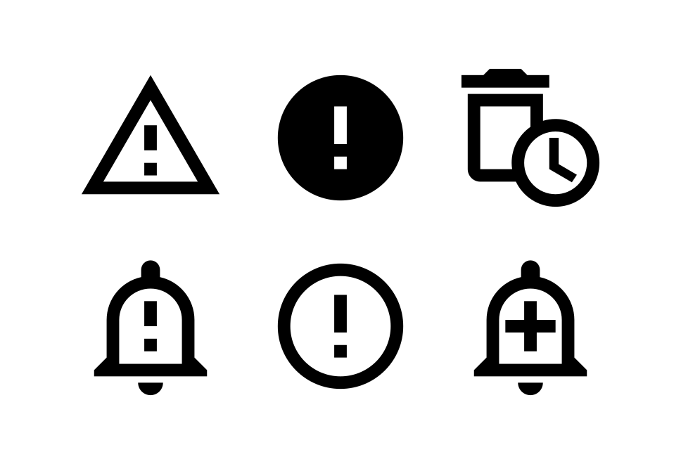 Alert Outline Large Set Preview