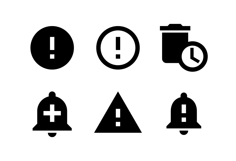 Alert Regular Large Set Preview