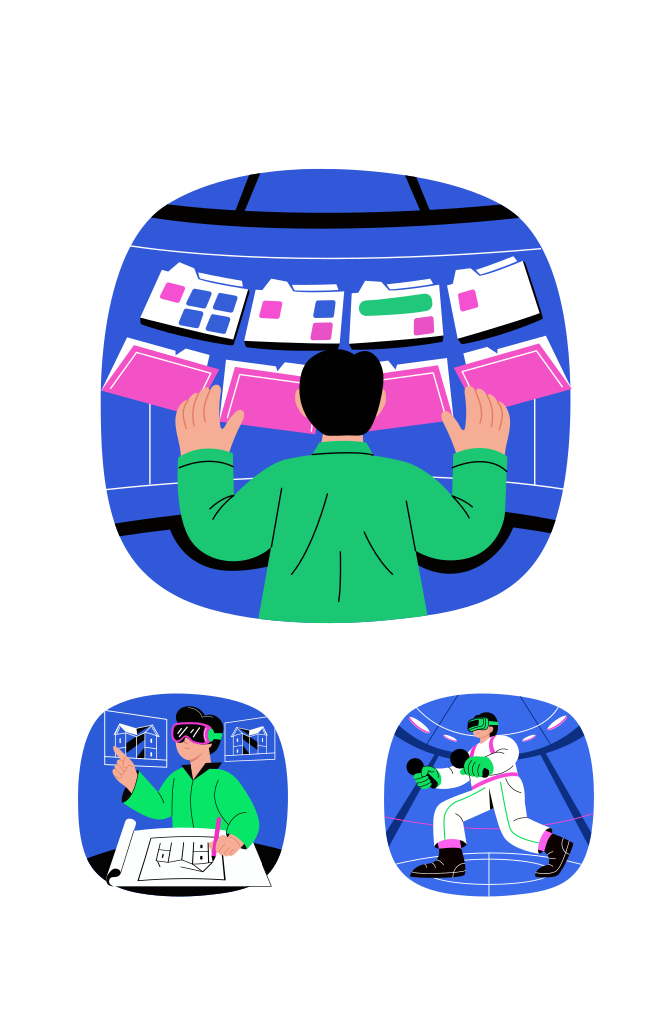 Metaverse Technology Illustration Set  Large Set Preview