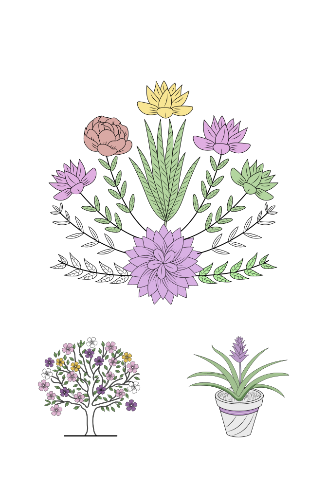 Nature and Botany Illustration Set  Large Set Preview