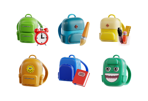 School Backpack Large Set Preview