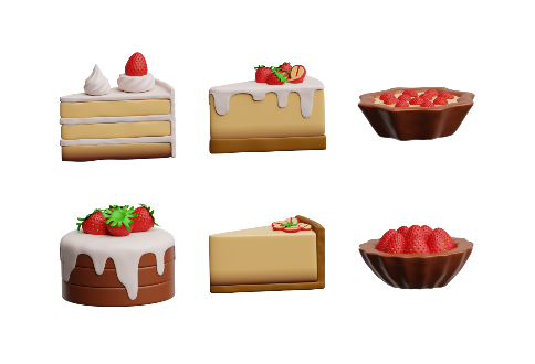 Strawberry Cake Large Set Preview