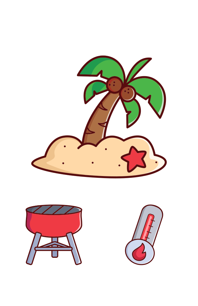 Summer Holidays Illustration Large Set Preview