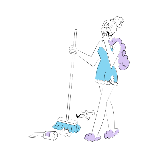 Cleaning, Brooming, Chore, Tidying, Sweeping illustration