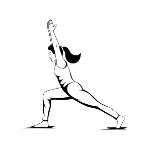 Crescent Lunge, Stretching, Yoga, Fitness, Workout, icon