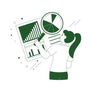 Deep Research, Magnifying, Interface, Analysis, Statistics, icon