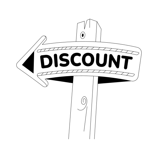 Discount Board illustration